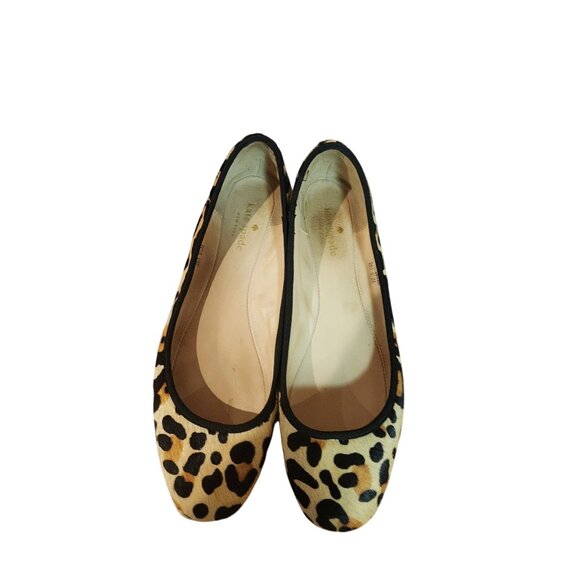 Kate Spade Vilette calf hair espadrille flats with a leopard print Womens size 9 - Picture 3 of 9